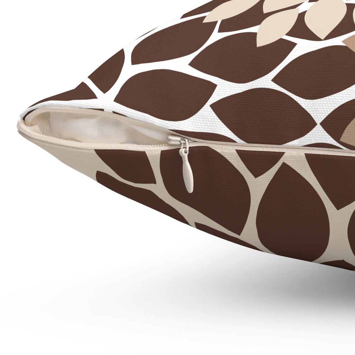 Brown and Beige Pillow Covers Flower Burst Pillow Cover Etsy