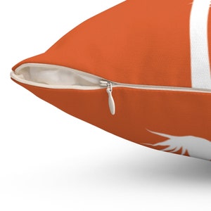 Orange Throw Pillow, Palm Tree Decorative Pillow Cover, Orange Tropical Decor, Beach House Decor Orange Accent Pillow PIL191 image 3
