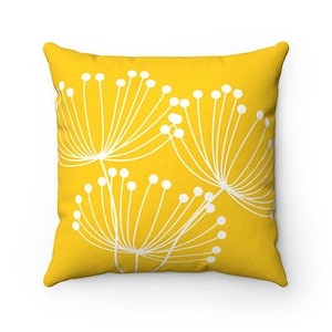 dandelion throw pillow