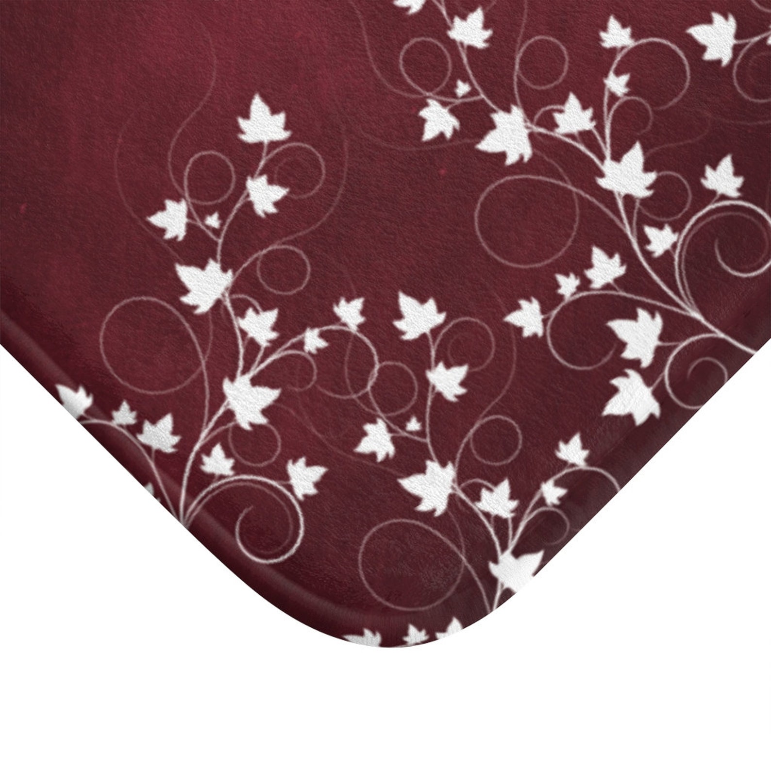 Burgundy Ivy Kitchen Floor Mat This Kitchen is Seasoned With Etsy