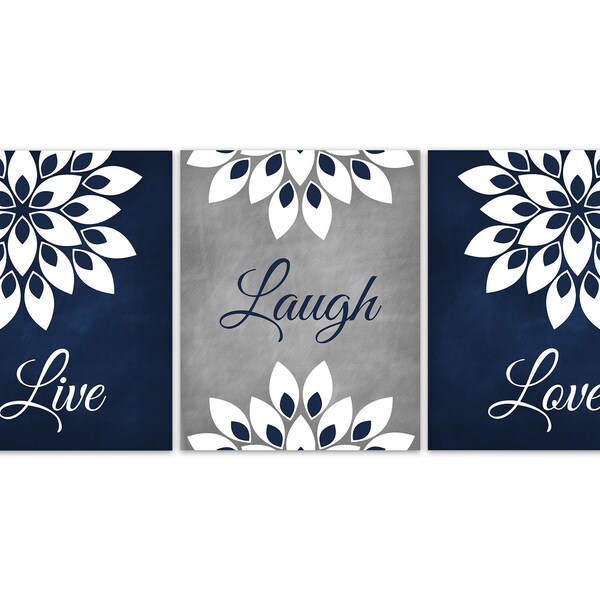 Blue Grey Wall Art Etsy