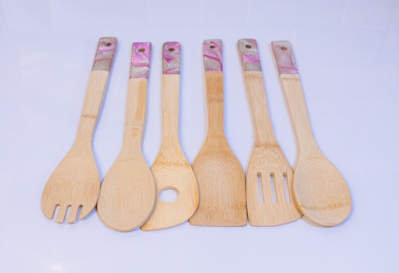Bamboo Serving Spoons Etsy