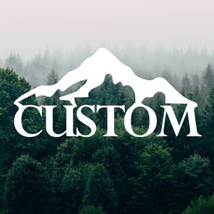 Personalized Mountain Vinyl Decals / Custom Yeti, Car, Laptop Stickers