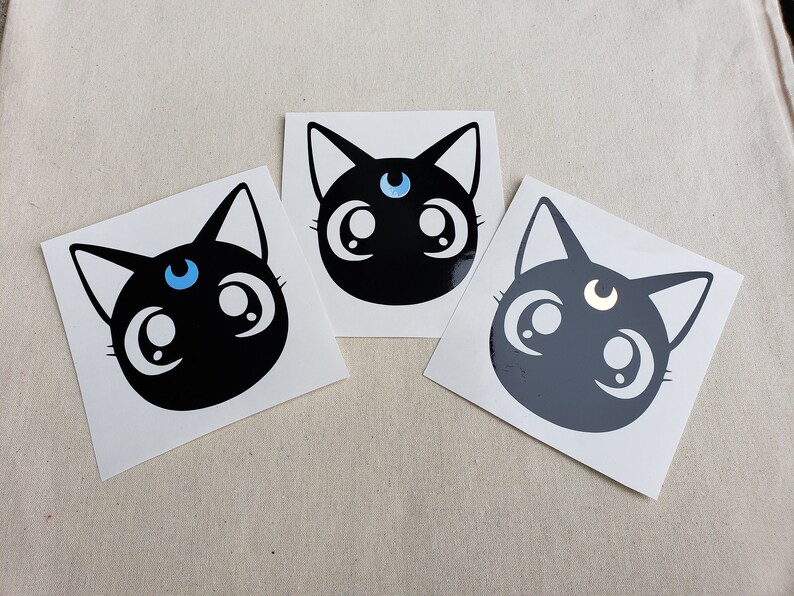 Luna Cat / Sailor Moon Vinyl Decals / Car Laptop Stickers Etsy