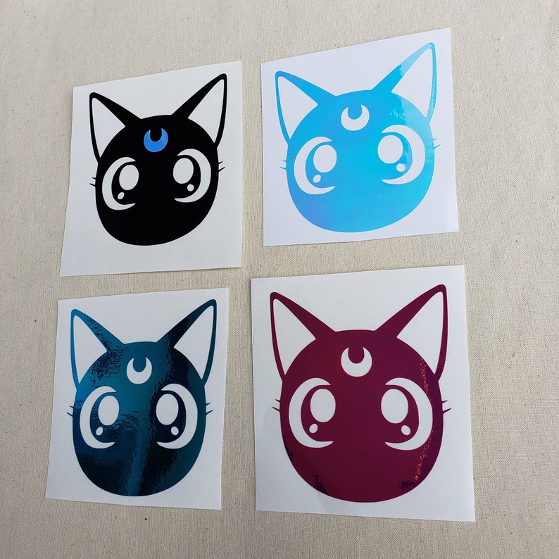 Luna Cat / Sailor Moon Vinyl Decals / Car Laptop Stickers Etsy
