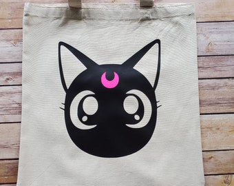 Luna Cat reusable tote bag