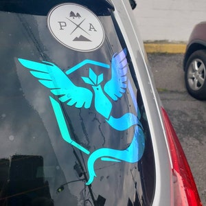 Holographic Poke Go Team Vinyl Decal - Team Instinct - Team Mystic - Team Valor