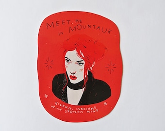 meet me in mountauk - eternal sunshine of the spotless mind sticker