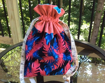 Mittelgroße Kordelzug Projekttasche Strickprojekt Tasche Sockensack Socke Projekttasche Kordelzug Tasche Geschenktasche gefütterte Projekttasche gefütterte Kordeltasche