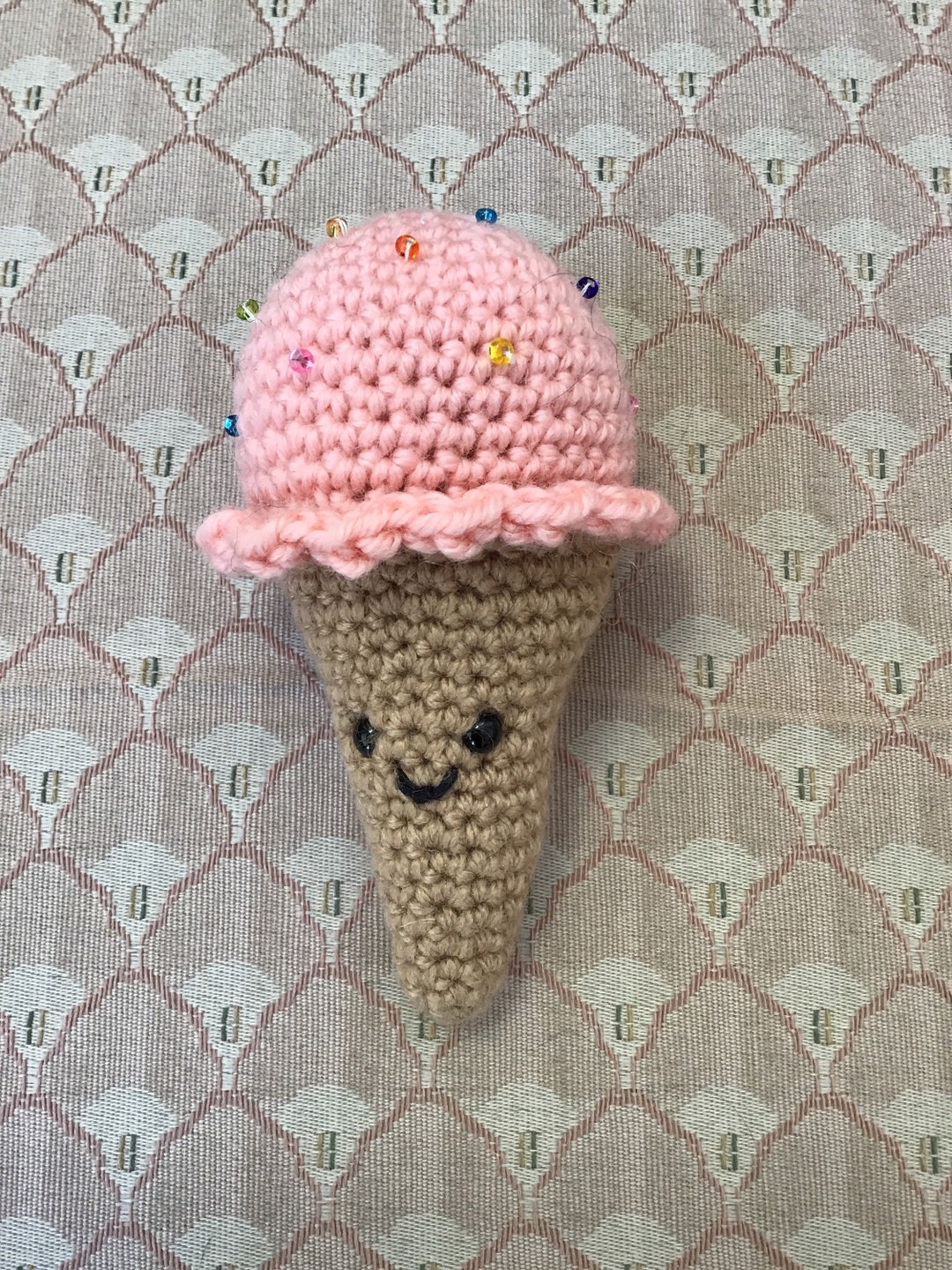 Adorable Plush Ice Cream Cone Amigurumi Ice Cream Cute Ice Etsy