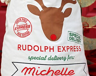personalized santa sack christmas present sack santa sacks etsy