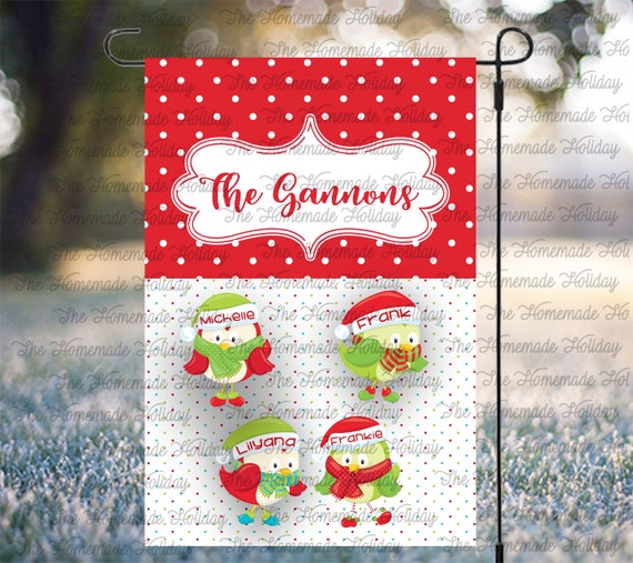 Custom Christmas Birds Lawn Flag Christmas Garden Flag Etsy