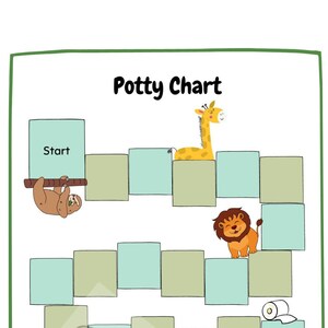 Potty chart, Printable, 8.5 x 11 inches.