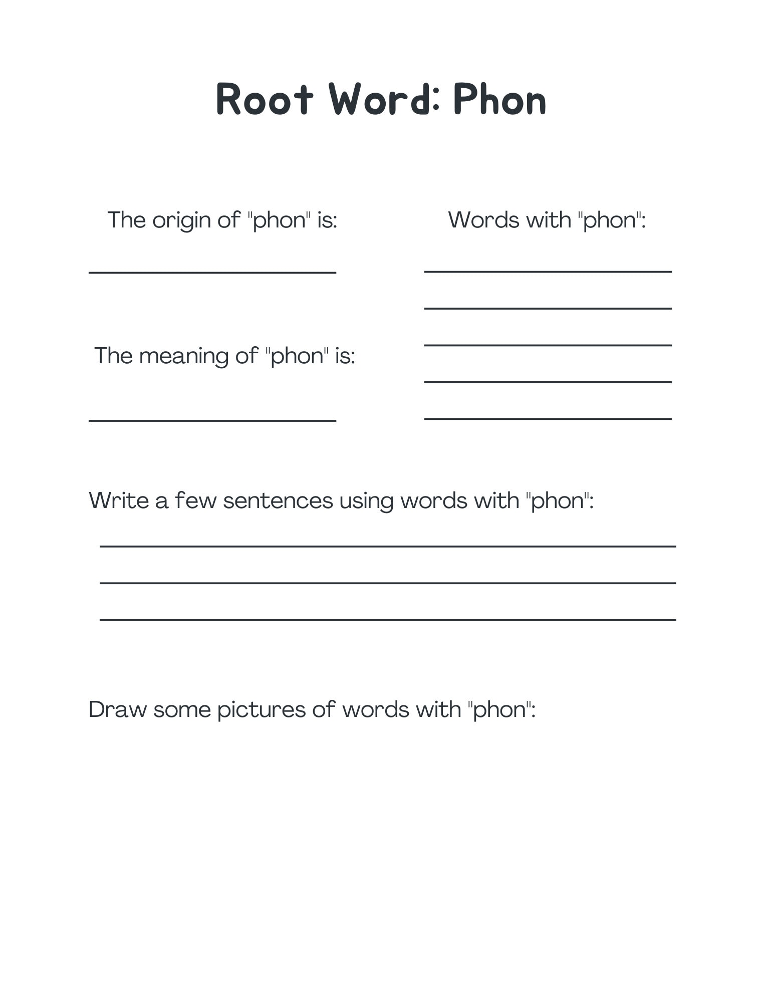 Phon2 Pg Greek Root Anchor Chart and Worksheet Prefix Etsy