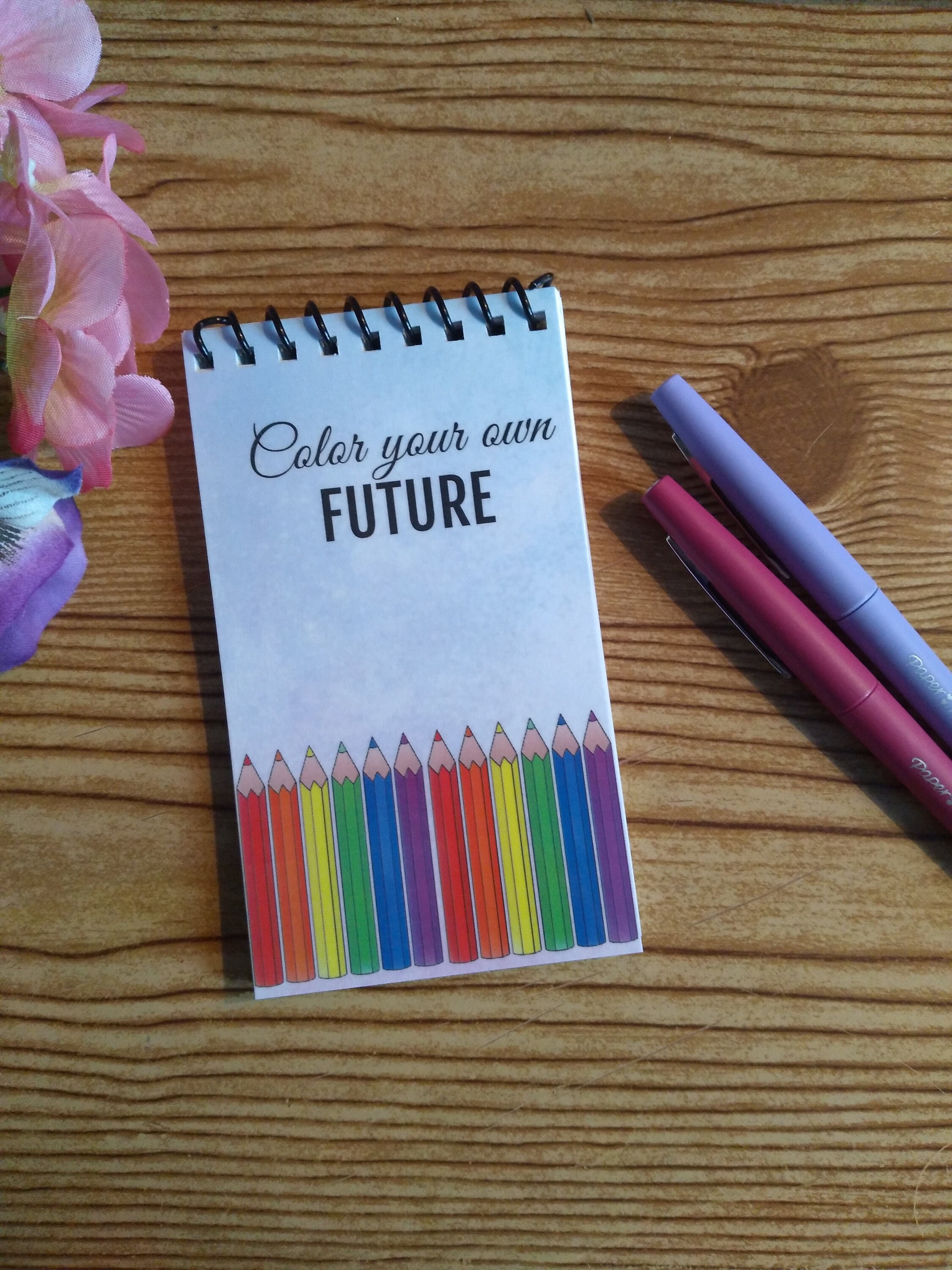 Small Creativity Themed Notebook Spiral Notepad Notepad Etsy