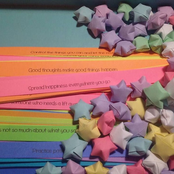 Custom Order Lucky Stars! Origami Stars, Custom Fortunes, Choose Your Colors, Custom Made, Handmade, Handfolded Origami