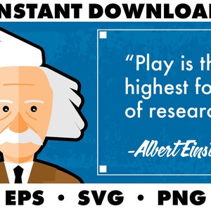 Albert Einstein inspirational quote, premium svg | printable designs| instant download svg | digital download svg, eps, png
