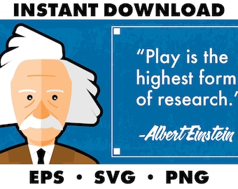 Citazione ispiratrice di Albert Einstein, premium in formato SVG/disegni stampabili/download istantaneo in formato SVG/download digitale in formato SVG, eps, png