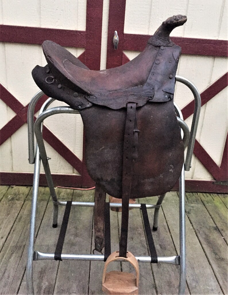 ANTIQUE Attakapas Style Spanish Saddle Mexican War Civil Etsy
