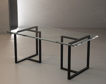 Coffee Table Legs |Modern T-Shaped Metal Table Legs | Steel Trestle Base |DIY Table Legs | |Furniture Legs (Set of 2 Legs) | Customizable