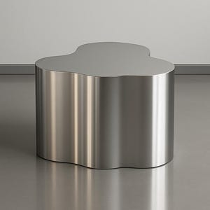 Modern Stainless Steel Coffee Table | Organic Cloud Shape Sculptural Accent Table for Contemporary Interiors | MAYSA  24 / LIMITED EDITION