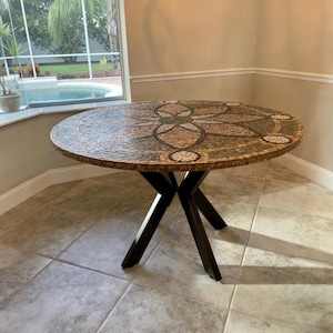 Heavy Duty Pedestal Base : Modern Metal Table Base | Industrial X-Shaped Dining Table Legs -  (Custom Dimensions )| YILDIZ Base 28