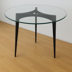Modern Steel Coffee Table Base, Sculptural Round Design | NEFES 24