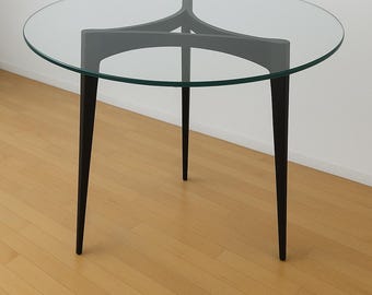Base de mesa de centro moderna de acero, diseño escultural redondo / NEFES 24