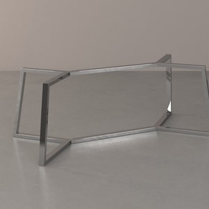 STAINLESS STEEL Metal COFFEE Table Base | Modern Steel Table Legs for Glass, Marble , Reclaimed Wood Table Tops