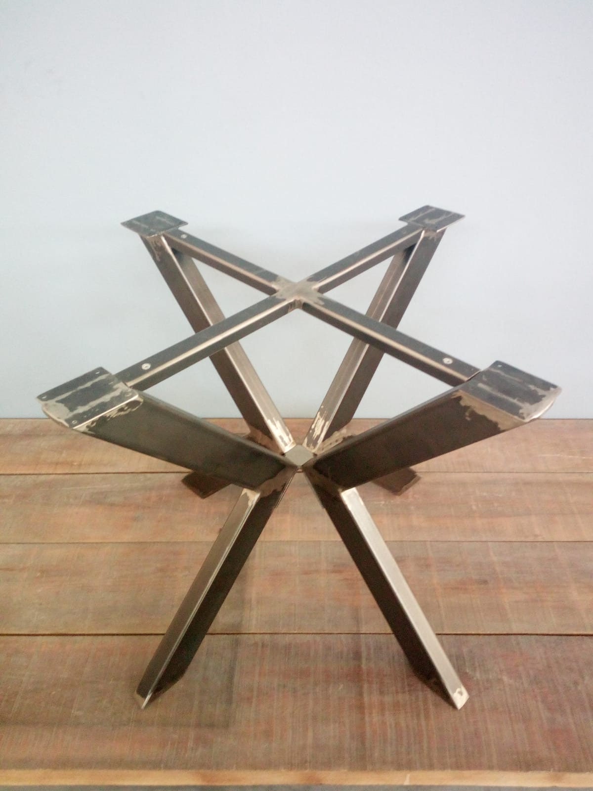 Lote De 12 Bases Para Mesa De Caravana - Aluminio Cromado Con Tornillos, Fácil Instalación