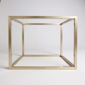 Patas de muebles: Base de mesa de centro de latón moderno / Marco de metal hecho a mano para tablero de mármol, madera y vidrio / Base de mesa personalizada / Diseño minimalista