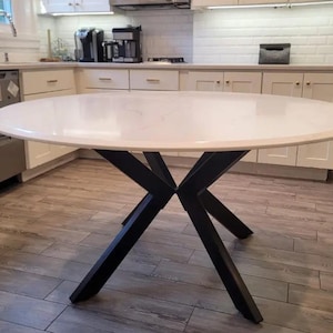 Round Table Base ,Heavy Duty Pedestal Legs for Round Dining Table| Industrial Furniture Base |Commercial Table Legs | YILDIZ  35