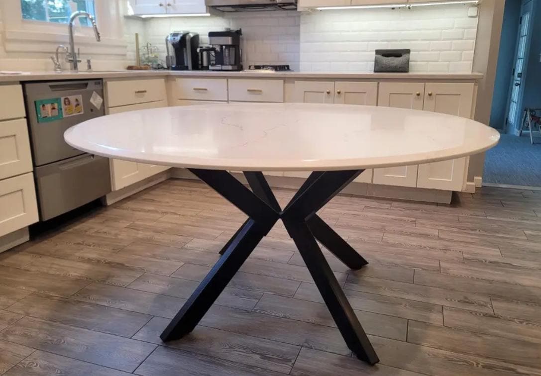 Steel Table Base Heavy Duty|Metal Pedestal Legs for Round Dining Table| Industrial Furniture Base |Commercial Table Legs | YILDIZ  35