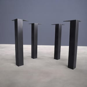 Metal Furniture Legs ,Industrial Steel Post Legs ,Custom Metal Square Legs |16&quot; Angle Steel Table Legs| SET of  (4) Legs