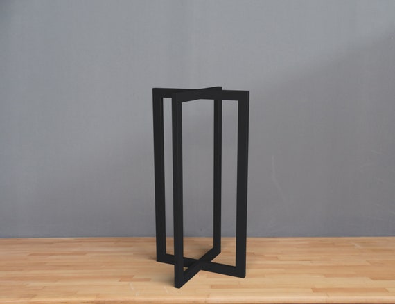 Patas de mesa de acero hechas de hierro plano, altura 38 cm, ancho..