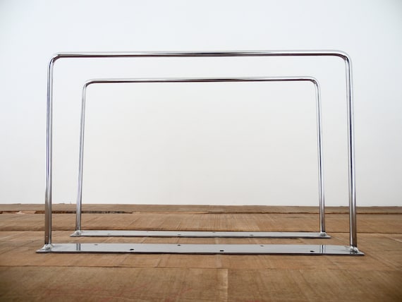 16" x 20" Steel Rod Table Bases,Table Legs, Rod 12 mm,  Height 12" - 16" SET (2)