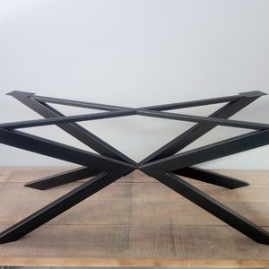Pedestal Table Base |Heavy Duty Steel Spider Table Base -Industrial Metal Dining Table Legs for 96-102” Tables -Custommade -YILDIZ Base 2872