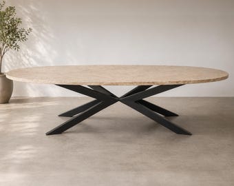 Heavy Duty Steel Spider Table Base -for 96-102” Tables  -Industrial Metal Dining Table Legs-Custommade -YILDIZ Base 2872