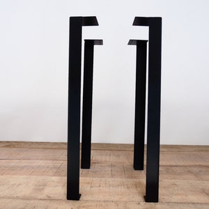 Industrial Angle Steel Table Legs Set of 4 | Modern Counter &Bar Height  Legs | 40” Metal Table Legs | Custom Height
