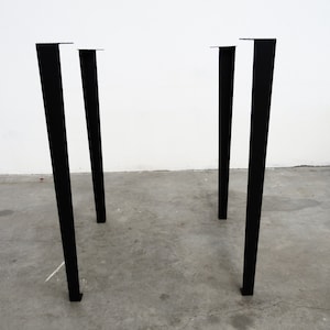Counter & Bar Height Table Legs |Steel Tapered Table Legs (Set of 4 ),Custom Height 33”to 42” - Multiple Finishes