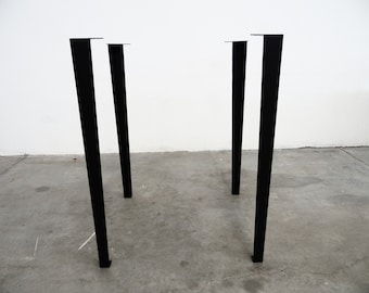 Counter & Bar Height Table Legs |Steel Tapered Table Legs (Set of 4 ),Custom Height 33”to 42” - Multiple Finishes