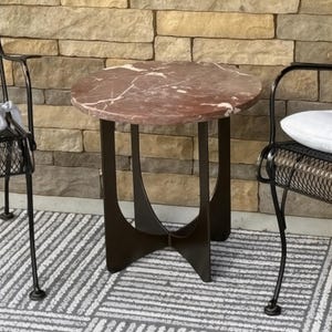 Onderstel bijzettafel: salontafelpoten, onderstel bijzettafeltje sculpturale stalen meubelpoten | Moderne gebogen metalen basis | Aangepaste hoogtes | WAVE-19