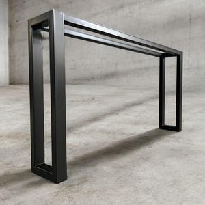 Counter Height Sofa & Hallway Table Base| Narrow Steel Table Base | Customizable  Metal Table Legs | DIREK 34