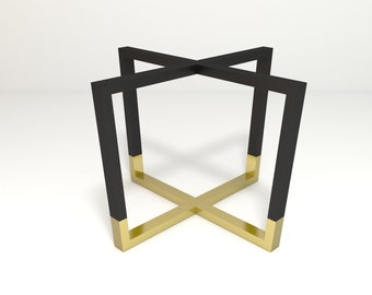 Trapezoid ROUND Metal Table Base | Modern Dining & Kitchen Table Legs Pedestal + Free Shipping