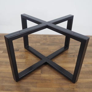 Patas para mesa de centro, base de acero para mesa de centro, base de metal con marco en cruz para tableros de madera redonda, mármol y vidrio, patas de mesa industriales de 71 cm de diámetro.