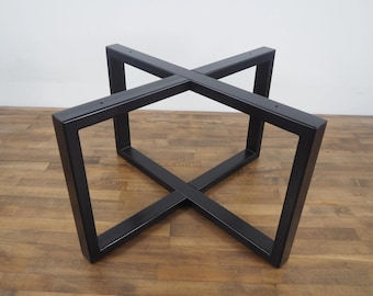 Coffee Table Legs ,Steel Coffee Table Base , Cross Frame Metal Table Base for Round Wood, Marble & Glass Tops -28” Dia Industrial Table Legs