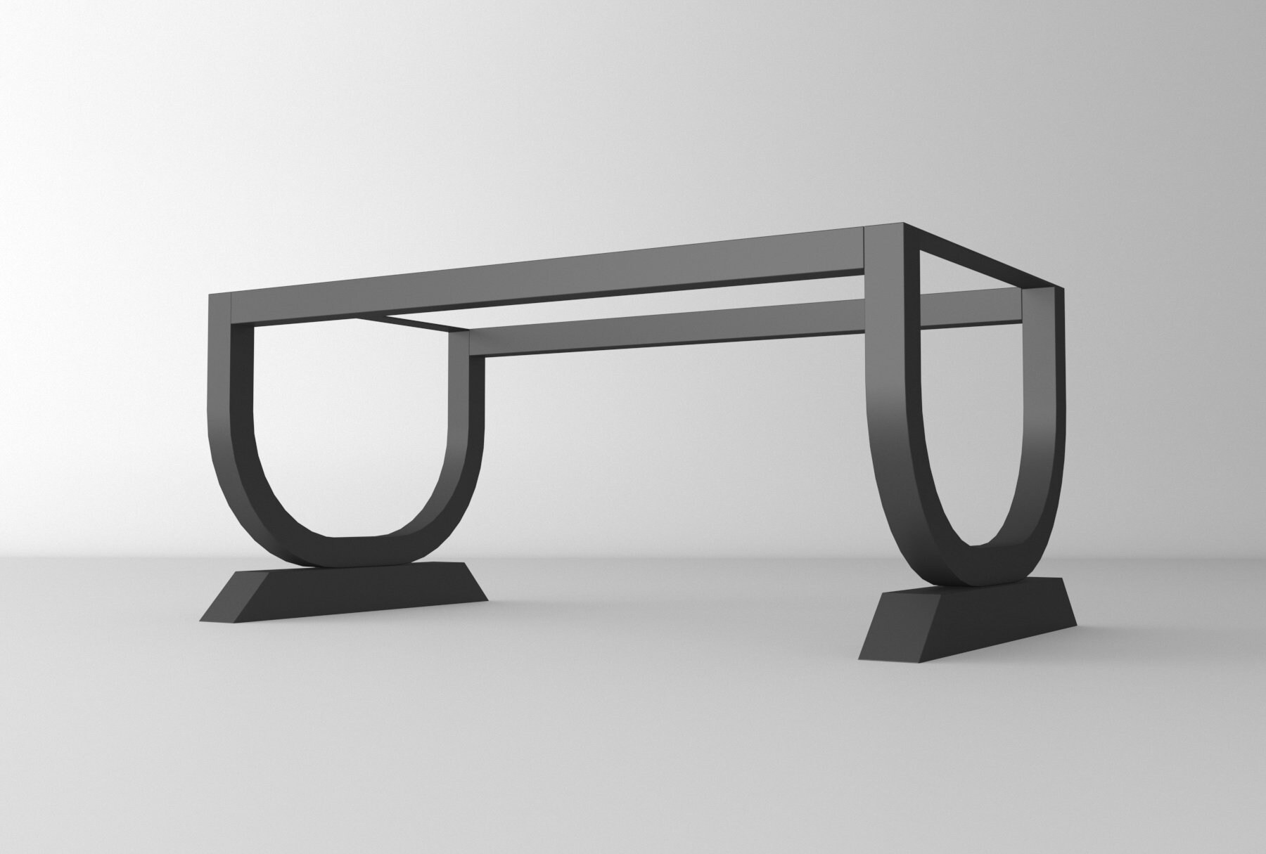 Metal COFFEE Table Base CURVED Edge Center Table Base for Etsy