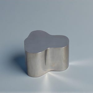 Modern Stainless Steel Coffee Table | Organic Cloud Shape Sculptural Accent Table for Contemporary Interiors | MAYSA  24 / LIMITED EDITION