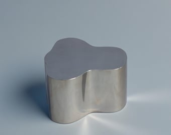 Modern Stainless Steel Coffee Table | Organic Cloud Shape Sculptural Accent Table for Contemporary Interiors | MAYSA  24 / LIMITED EDITION