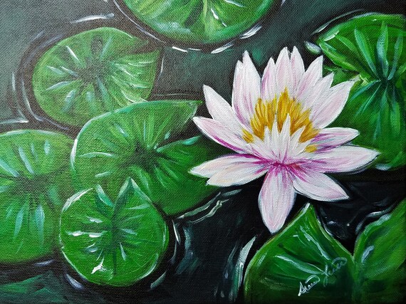 Water Lily Painting Easy Painting Inspired Water Lily Painting Easy Painting Inspired